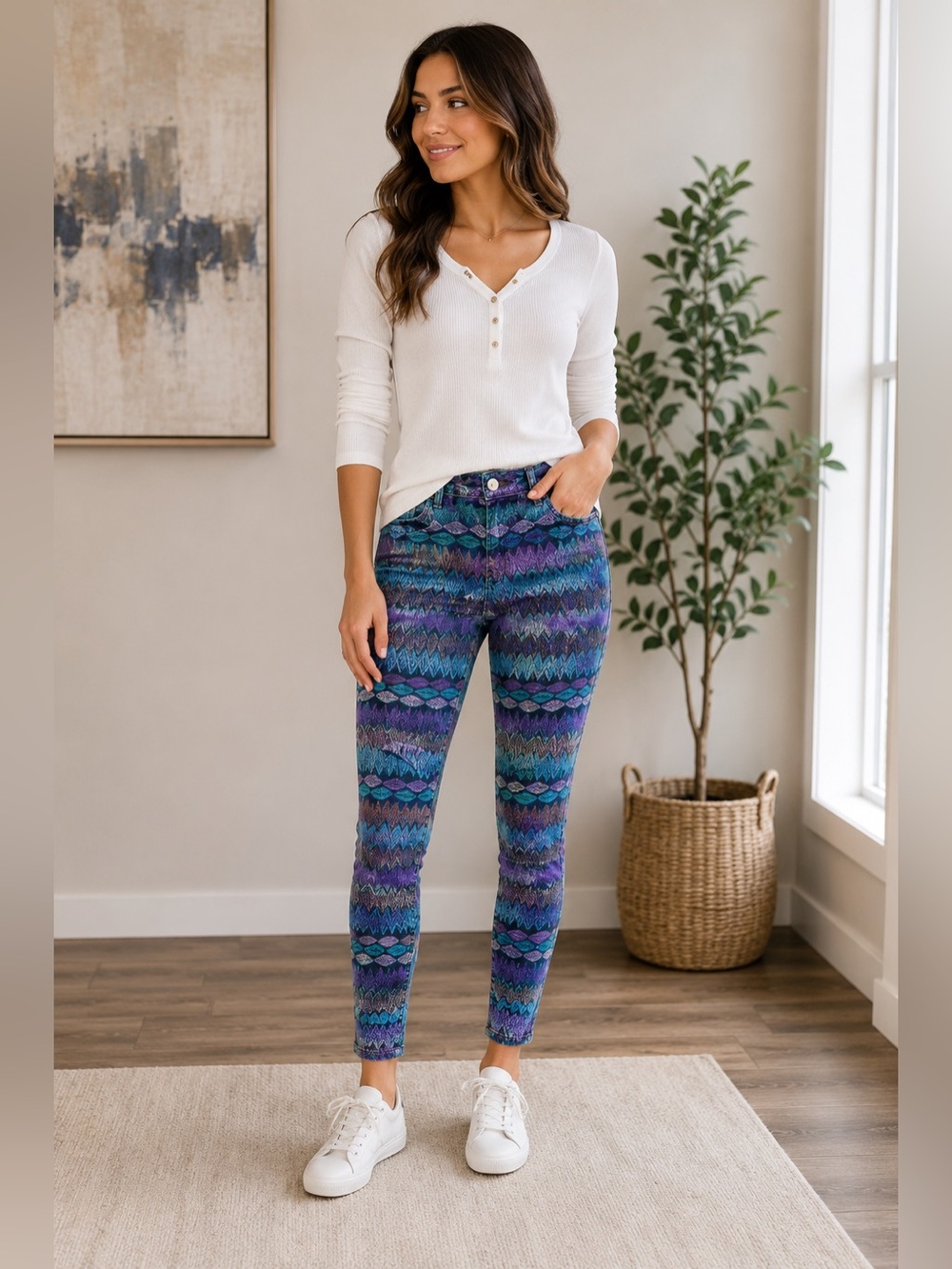 American Eagle Women’s Patterned Jeggings Size 6